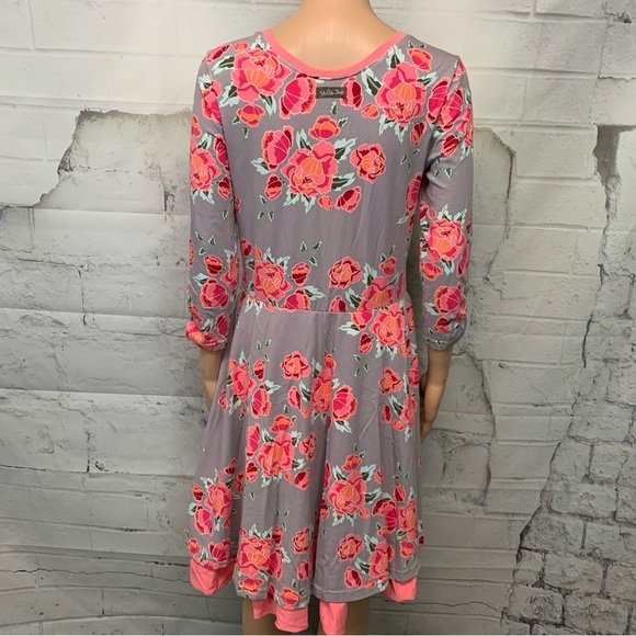 MATILDA JANE Marzipan rose dress size M gray pink preppy stretch summer … - Picture 6 of 10